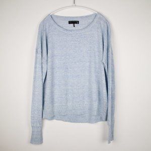 Rag & Bone Pamplona 100% Linen Sweater | Marled Blue | Size M